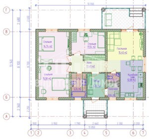 Планировка дома 080-28