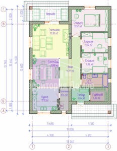Планировка дома 143-02