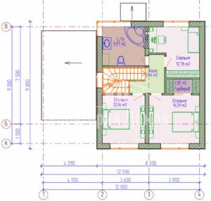 Планировка дома 154-01