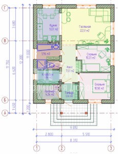 Планировка дома 155-03