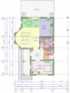 Планировка дома 177-01