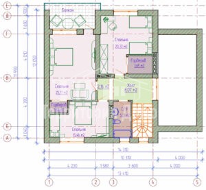 Планировка дома 197-02